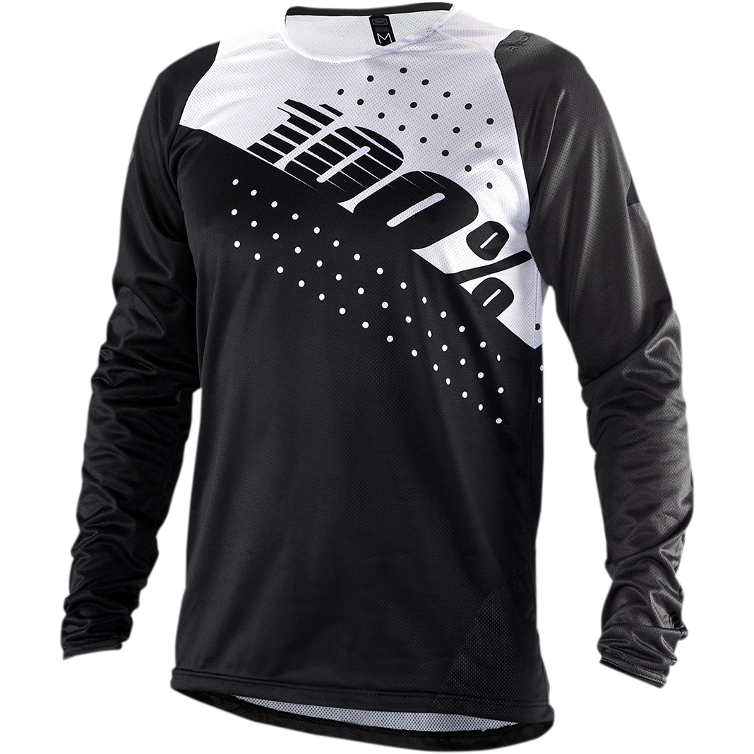 100% R-Core Long-Sleeve Jersey - Black/White - 2XL 40005-00014