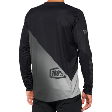 100% R-Core-X Long-Sleeve Jersey - Black/Gray - Small 40000-00000