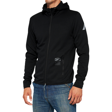 100% Viceroy Tech Zip Hoodie - Black - Large 20037-00002