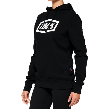 100% Women's Icon Hoodie - Black - XL 20031-00003