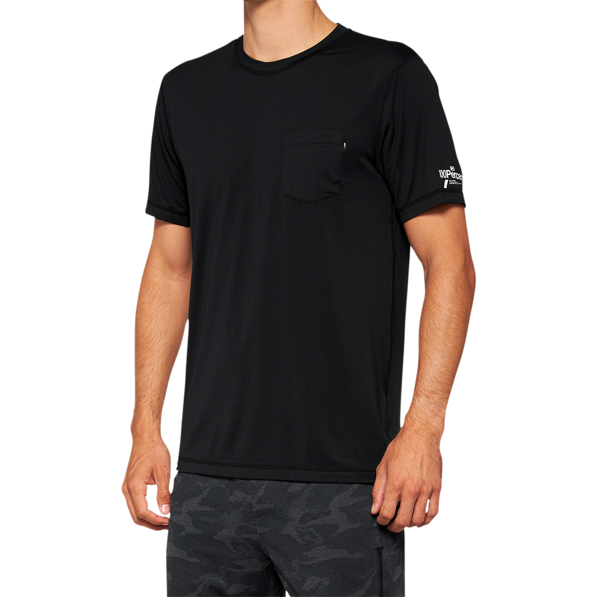 100% Mission Athletic T-Shirt - Black - Medium 20014-00001