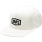 100% Icon Snapback Hat - White - One Size 20044-00007