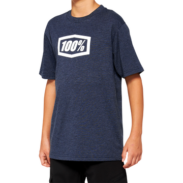 100% Youth Icon T-Shirt - Navy - Medium 20001-00013