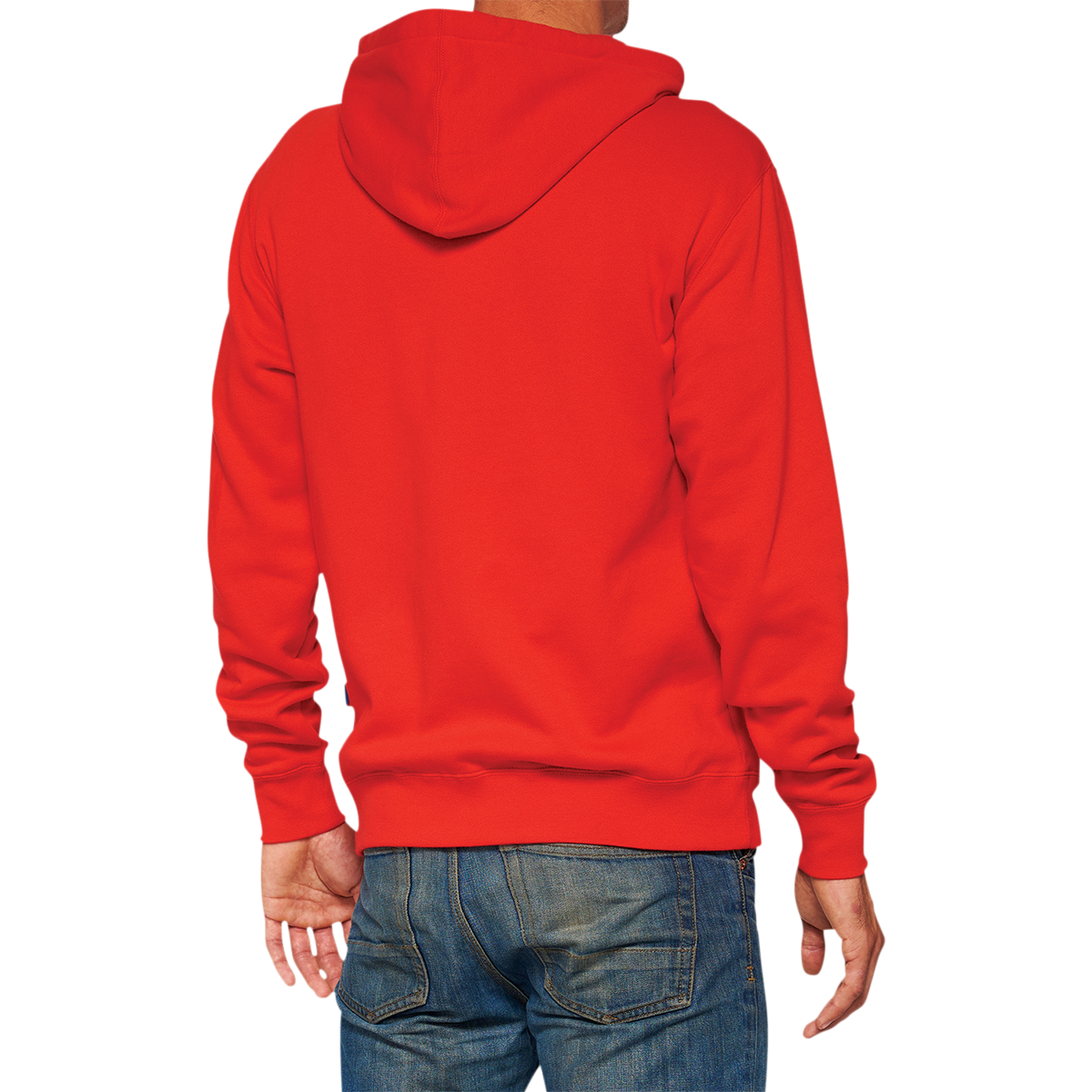 100% Official Fleece Zip-Up Hoodie - Red - Large 20032-00017