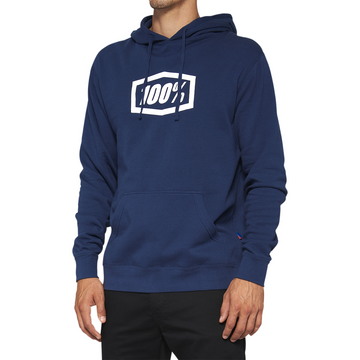 100% Icon Pullover Hoodie - Navy - Large 20029-00027