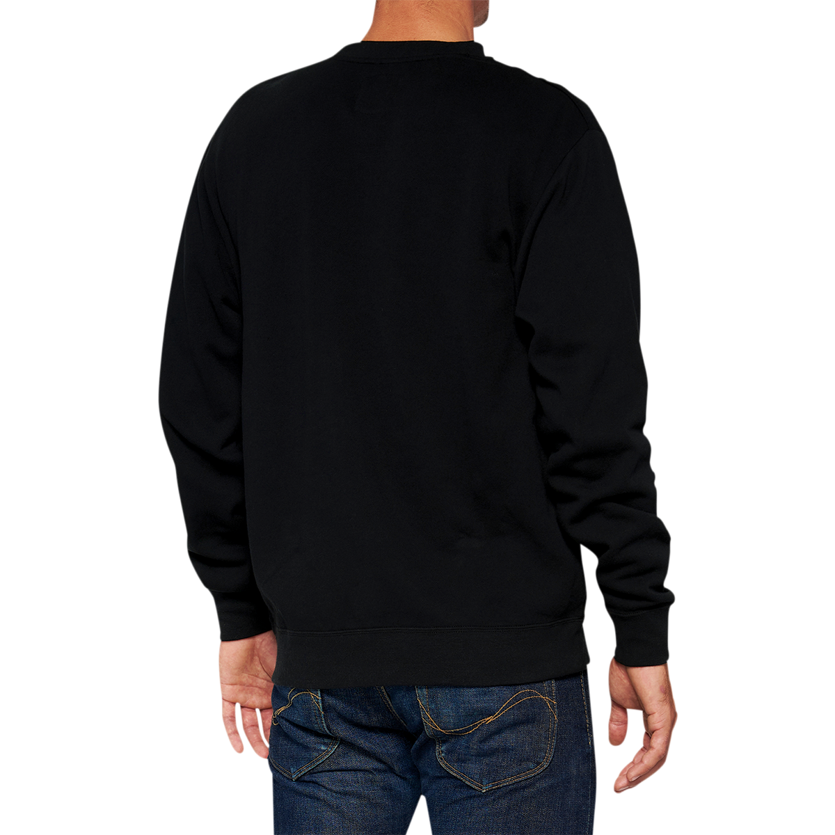 100% Icon Long-Sleeve Fleece Sweatshirt - Black - Medium 20026-00001