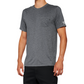 100% Mission Athletic T-Shirt - Charcoal - Medium 20014-00011