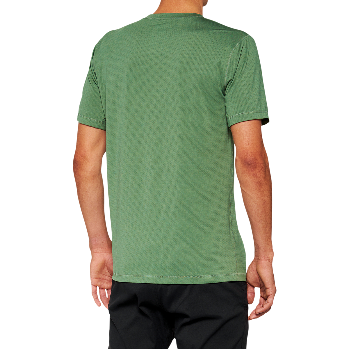 100% Mission Athletic T-Shirt - Olive - Medium 20014-00016