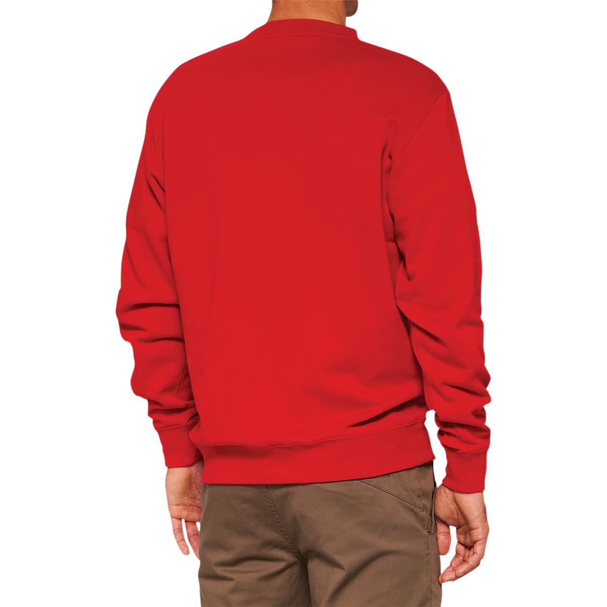 100% Icon Long-Sleeve Fleece Sweatshirt - Red - 2XL 20026-00014