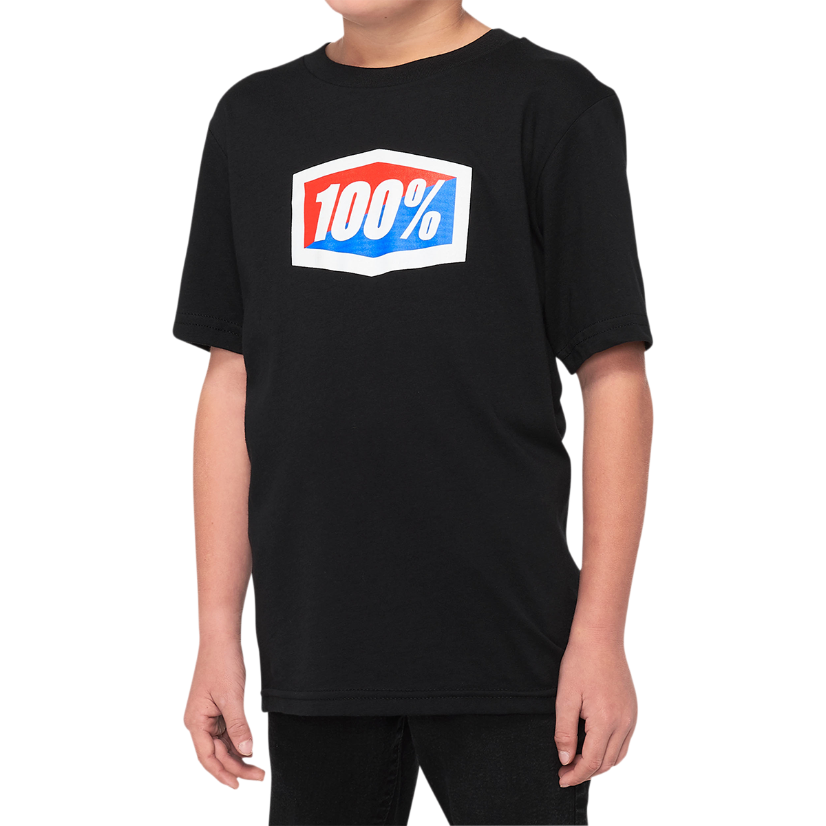 100% Youth Official T-Shirt - Black - XL 20001-00003