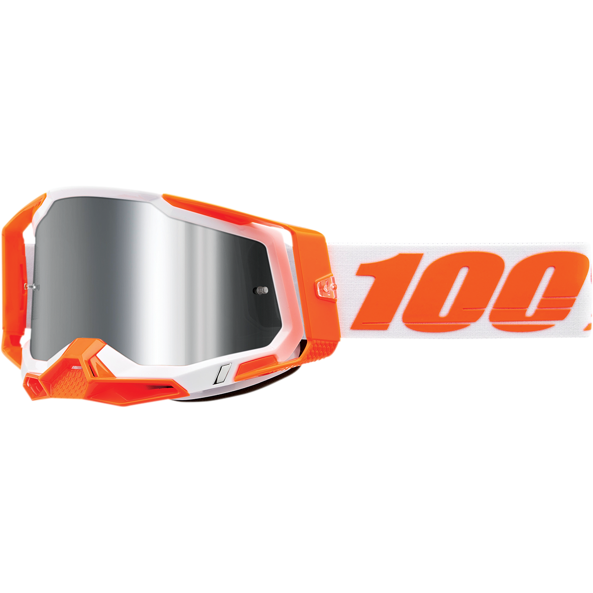 100% Racecraft 2 Goggles - Orange - Silver Flash Mirror 50010-00013