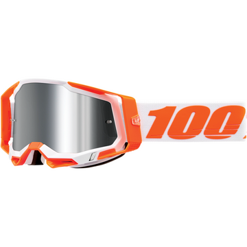 100% Racecraft 2 Goggles - Orange - Silver Flash Mirror 50010-00013