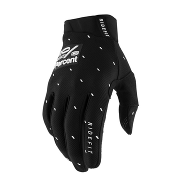 100% Ridefit Gloves - Slasher Black - Small 10010-00035