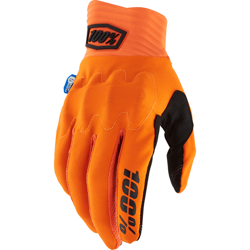 100% Cognito Smart Shock Gloves - Fluorescent Orange - Medium 10014-00036