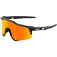 100% Speedcraft Sunglasses - Black - Red Mirror 60007-00008