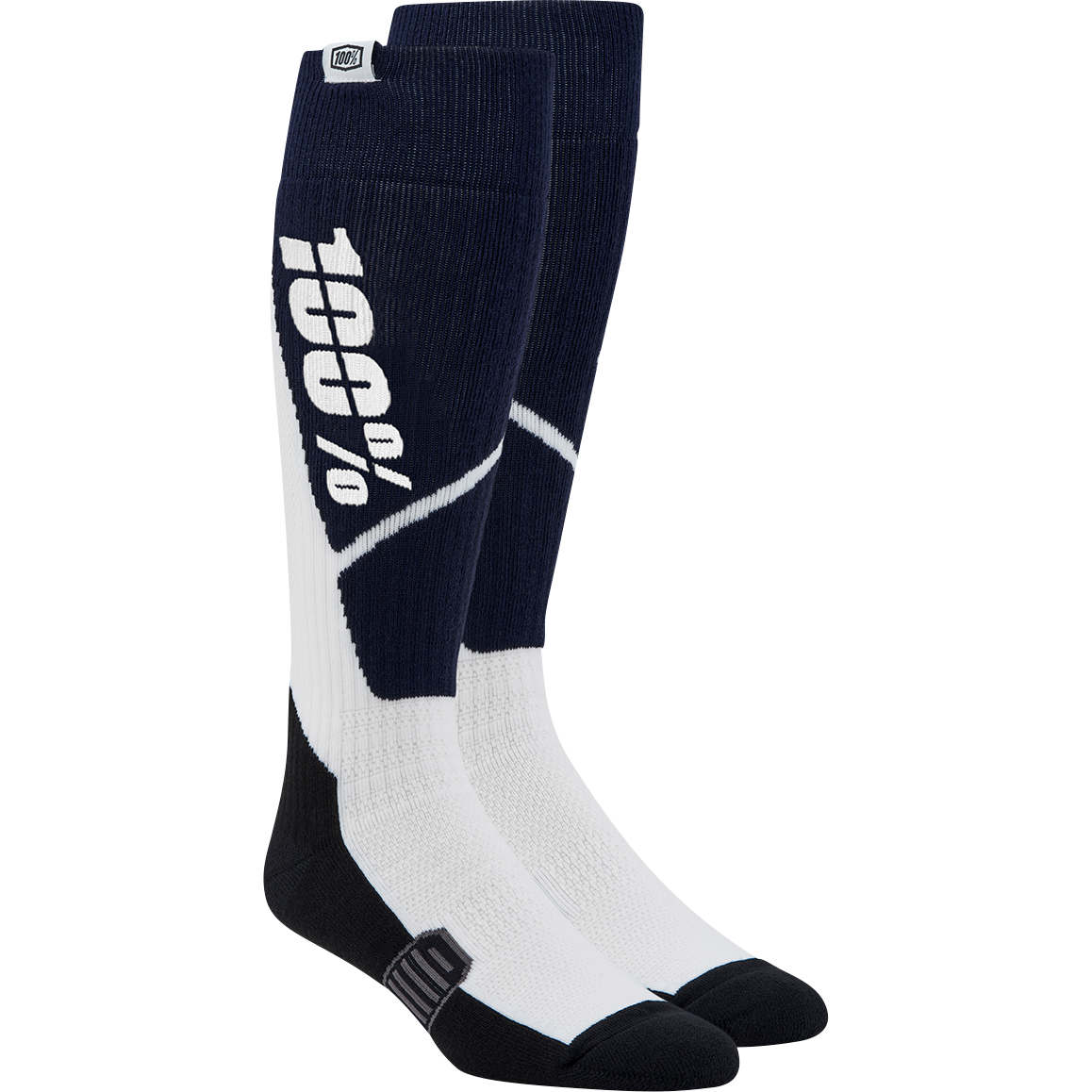 100% Torque Comfort Moto Socks - Navy/White - Small/Medium 20053-00005