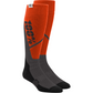 100% Torque Comfort Moto Socks - Orange/Charcoal - Small/Medium 20053-00007