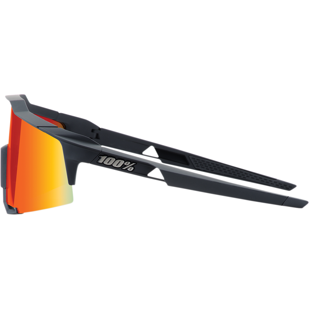 100% Speedcraft Sunglasses - Black - Red Mirror 60007-00008