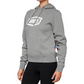 100% Women's Icon Hoodie - Heather Gray - Large 20031-00006