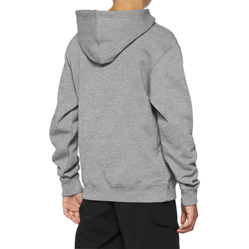 100% Youth Icon Hoodie - Gray - Large 20030-00006