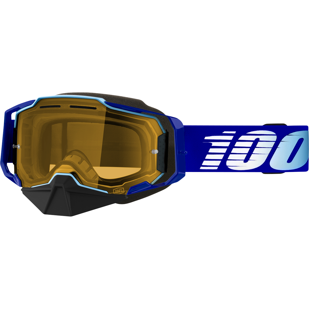 100% Armega Snow Goggles - Royal - Yellow 50007-00004