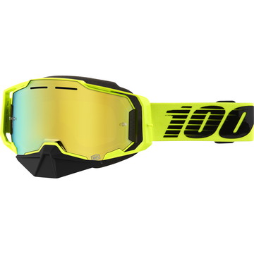 100% Armega Snow Goggles - Nuclear Citrus - Gold Mirror 50008-00003