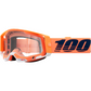 100% Racecraft 2 Goggles - Coral - Clear 50009-00018