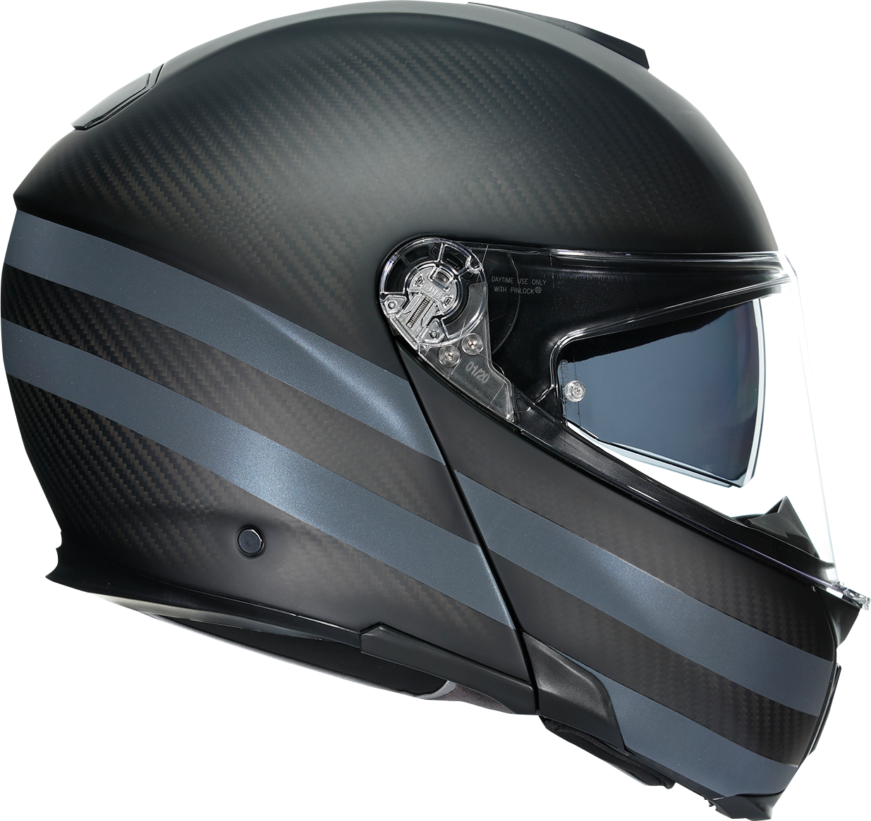 AGV SportModular Helmet - Dark Refractive - Carbon/Black - Medium 211201O2IY01412 | Street Full Face Modular Helmet