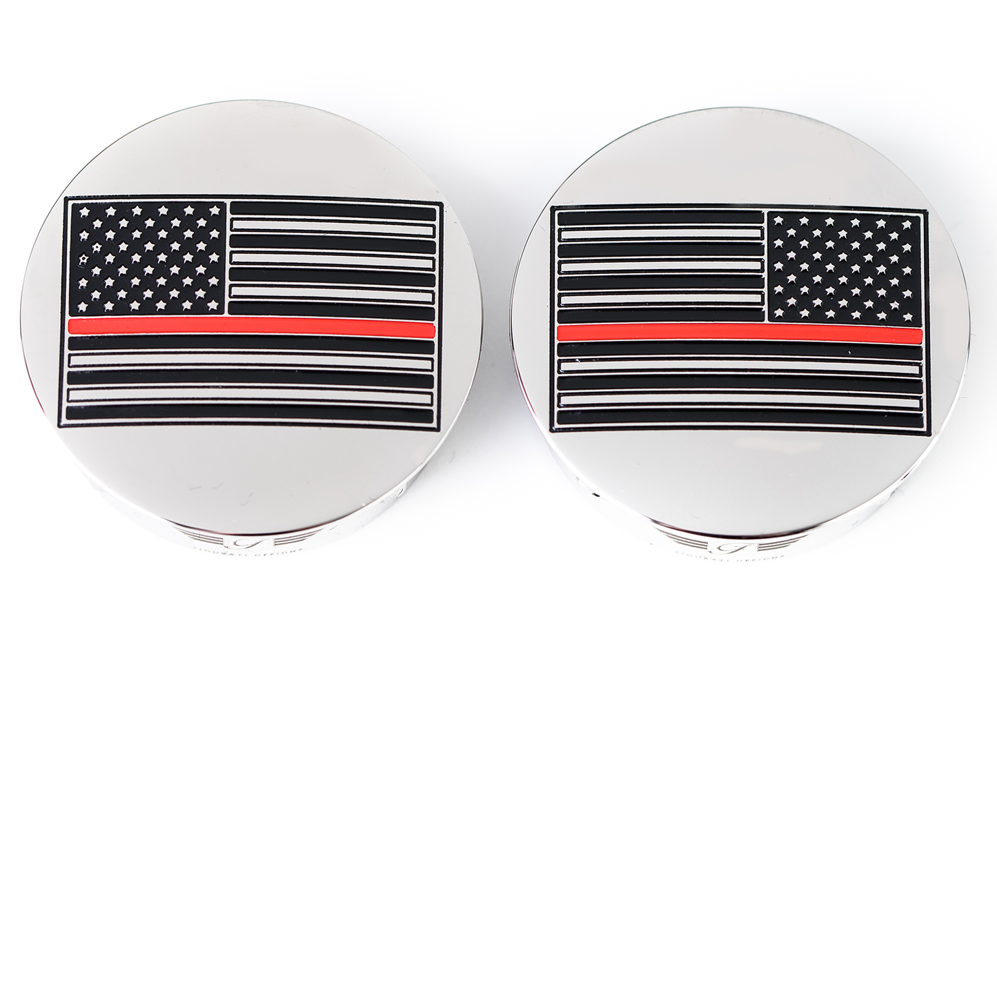 FIGURATI DESIGNS Swing Arm Covers - Red Line American Flag - Custom - Reversed FD73-AFRL-SS