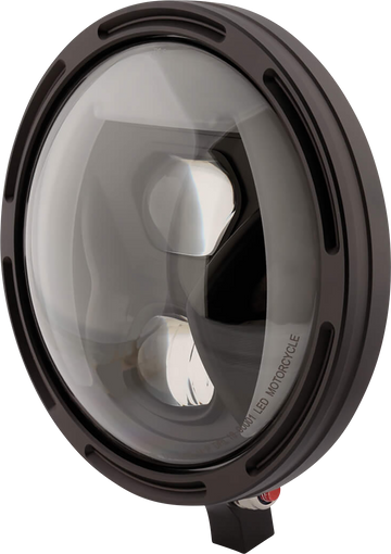 Highsider Adaptive Headlight - 7" - Bottom Mount - Black 223-257