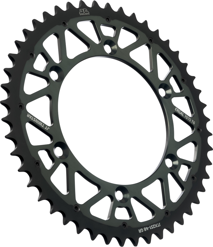 JT SPROCKETS Steel Rear Sprocket - Graphite - 48 Tooth JTX251.48GR by JT Rear Sprockets   Steel Type