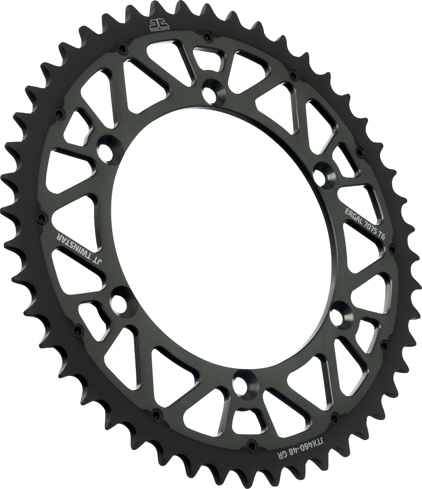 JT SPROCKETS Steel Rear Sprocket - Graphite - 48 Tooth JTX460.48GR by JT Rear Sprockets   Steel Type