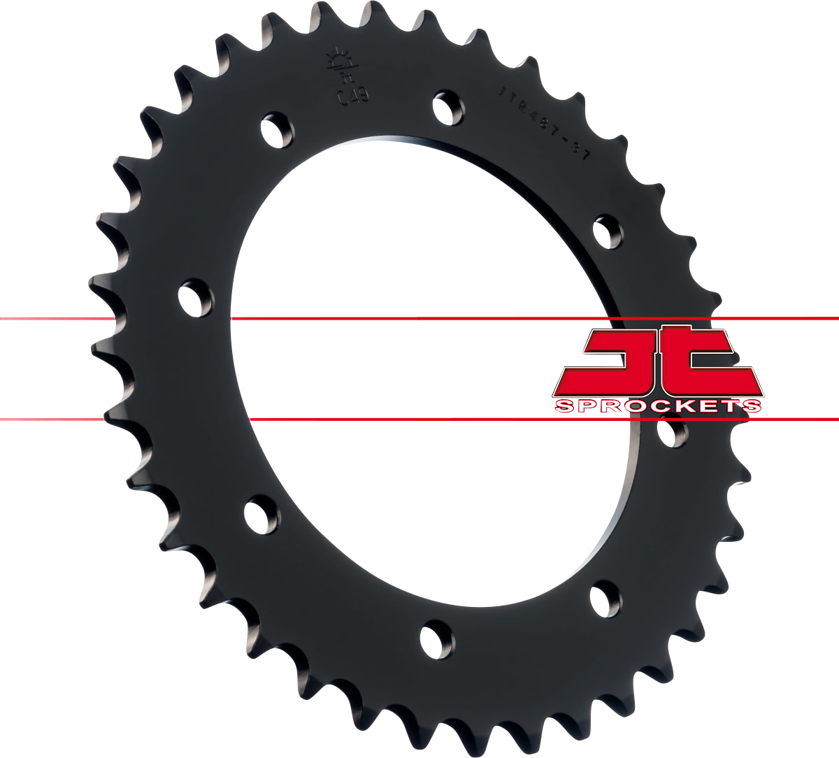 JT SPROCKETS Rear Sprocket - 37 Tooth - W800 JTR487.37 by JT Rear Sprockets   Steel Type