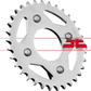 JT SPROCKETS Rear Sprocket - 33 Tooth - CT70 JTR256.33 by JT Rear Sprockets   Steel Type