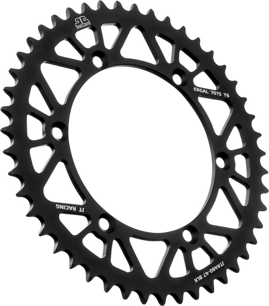 JT SPROCKETS Rear Sprocket - Black - 47 Tooth - Kawasaki JTA460.47BLK by JT Rear Sprockets   Aluminum/Alloy