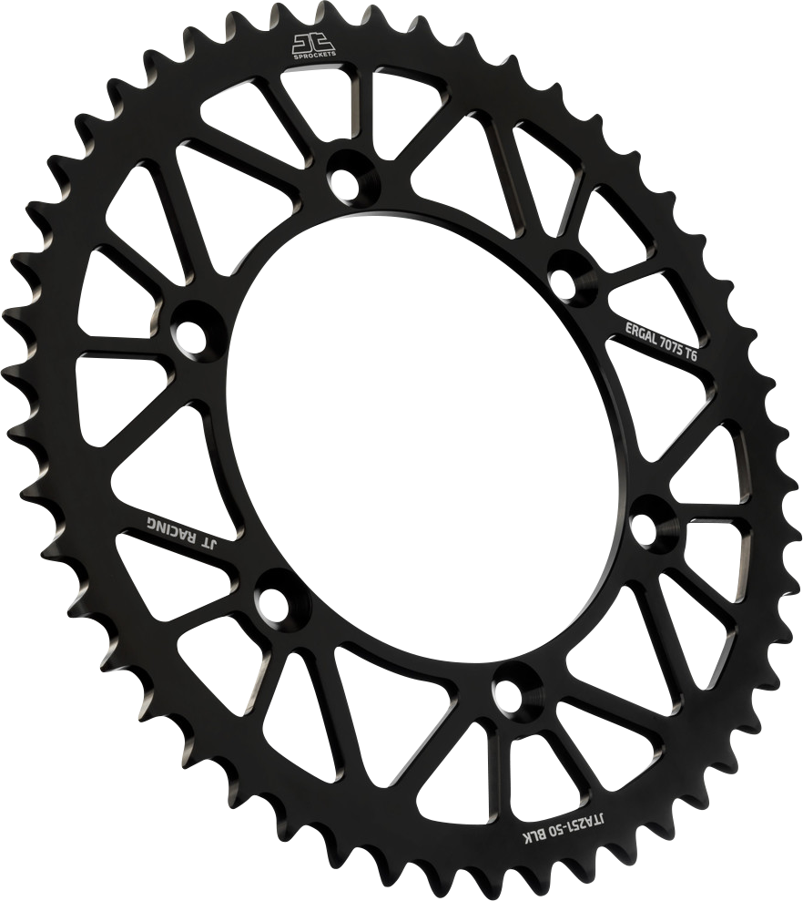 JT SPROCKETS Rear Sprocket - Black - 50 Tooth - Yamaha JTA251.50BLK by JT Rear Sprockets   Aluminum/Alloy