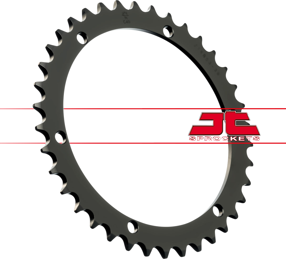 JT SPROCKETS Rear Sprocket - 38 Tooth - Yamaha JTR853.38 by JT Rear Sprockets   Steel Type