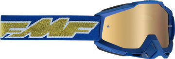 FMF PowerBomb Goggles - Rocket - Deep Navy - Gold Mirror F-50037-00010