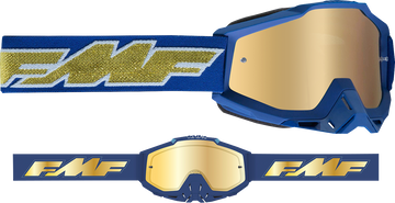 FMF PowerBomb Goggles - Rocket - Deep Navy - Gold Mirror F-50037-00010