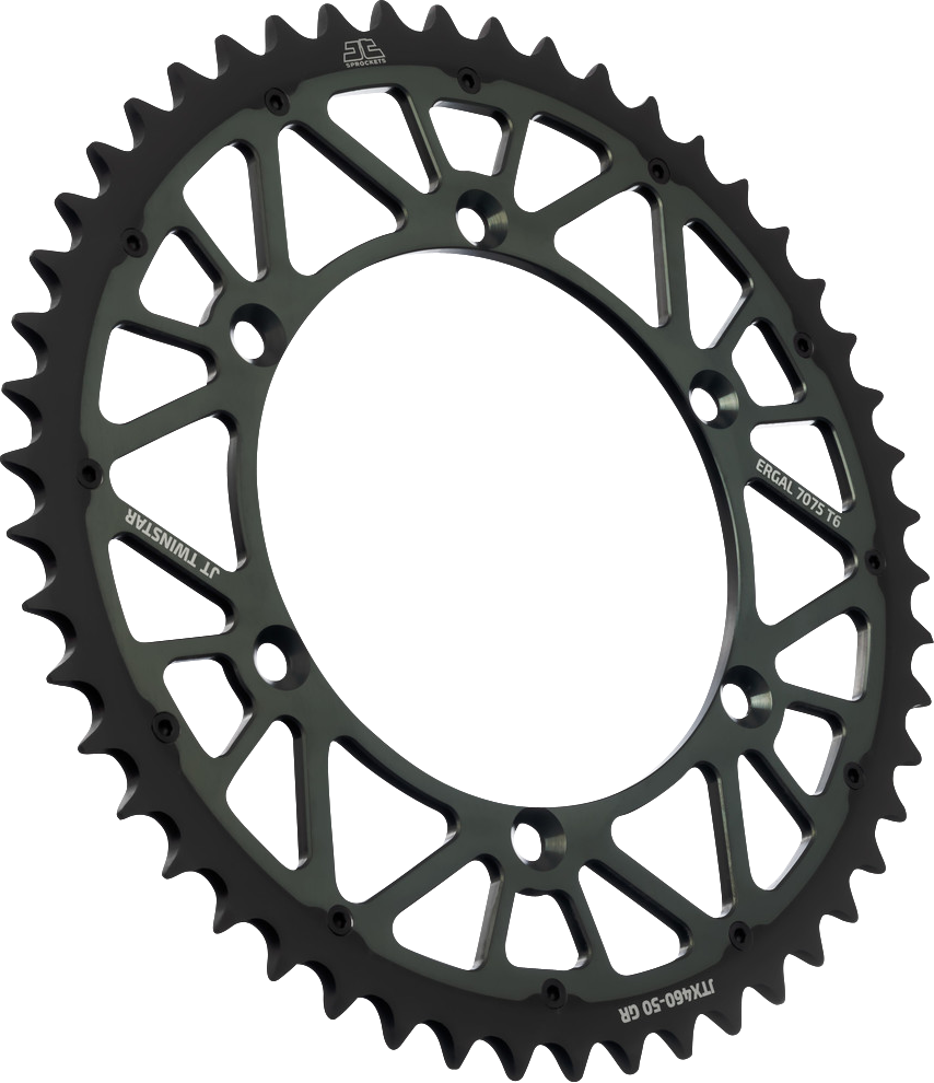 JT SPROCKETS Steel Rear Sprocket - Graphite - 50 Tooth JTX460.50GR by JT Rear Sprockets   Steel Type