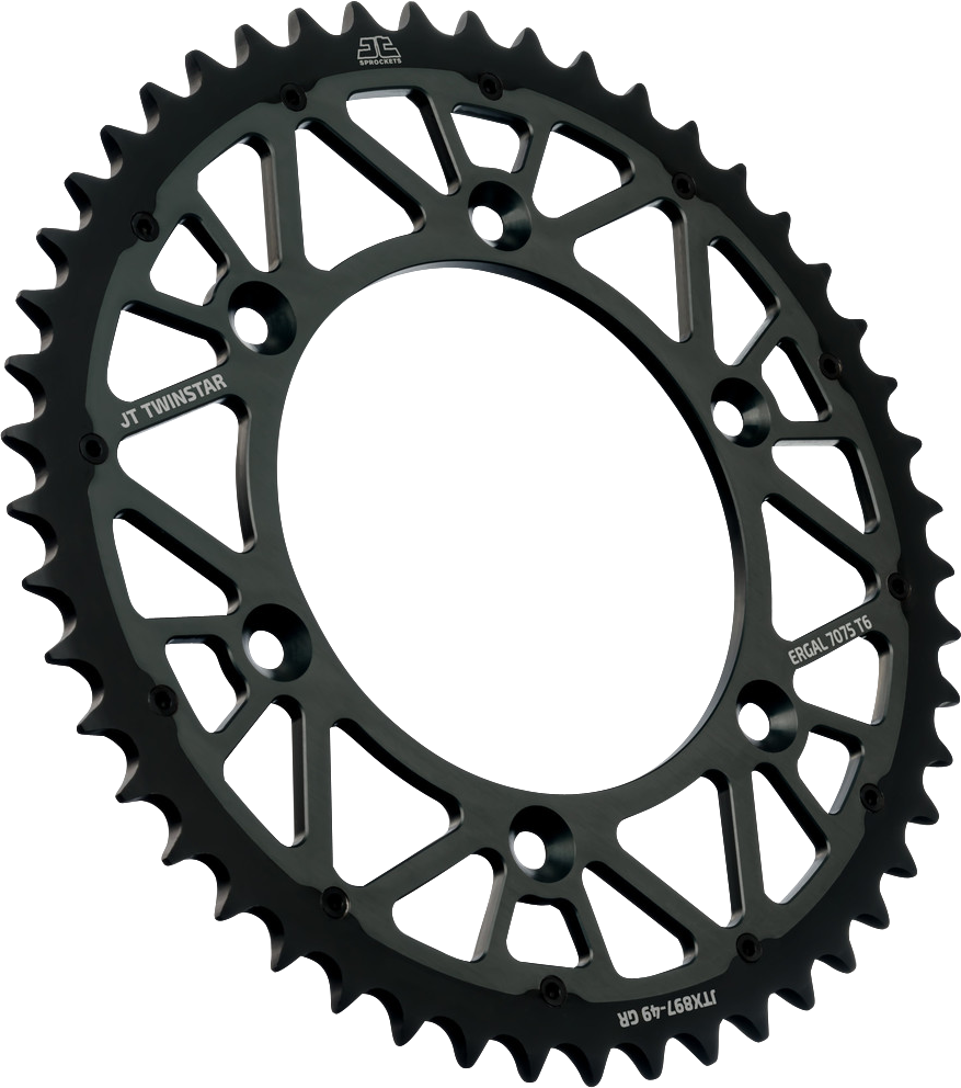 JT SPROCKETS Steel Rear Sprocket - Graphite - 49 Tooth JTX897.49GR by JT Rear Sprockets   Steel Type