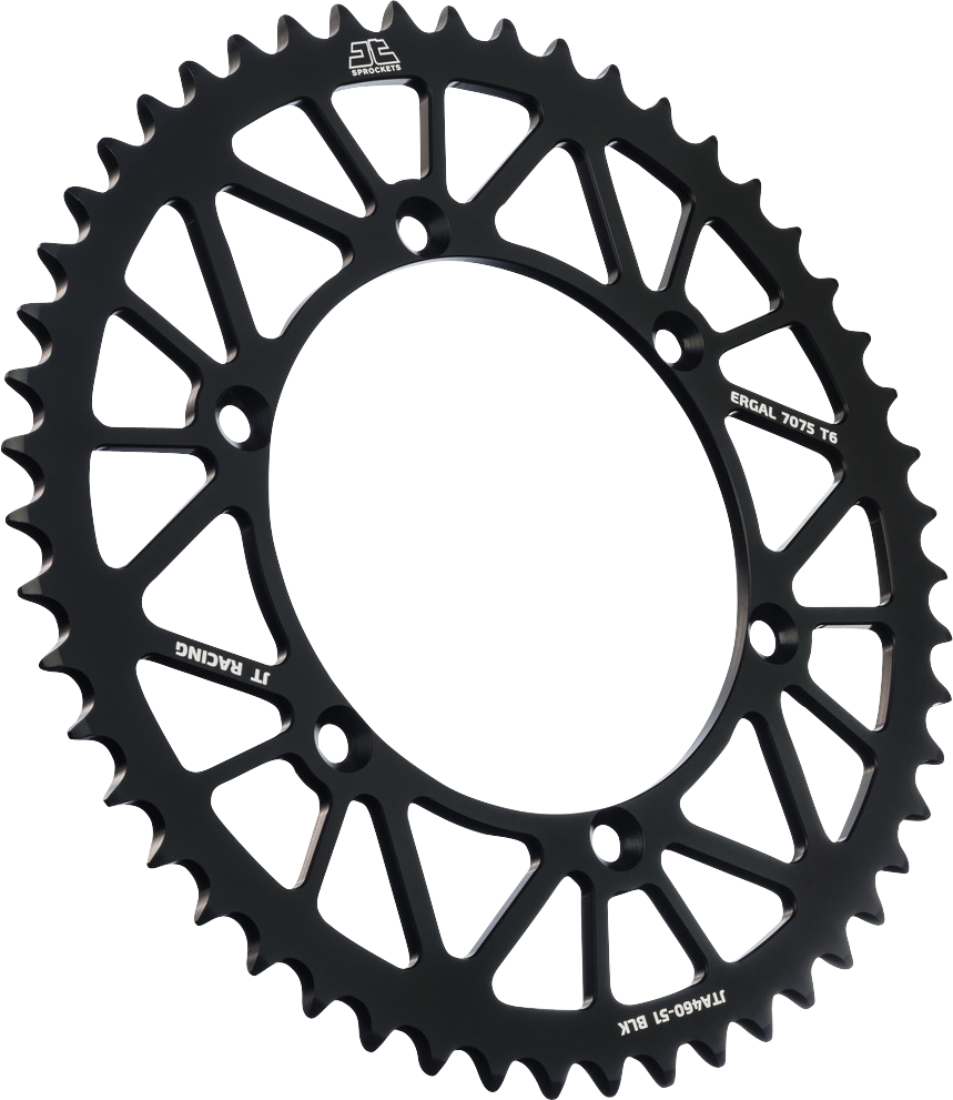 JT SPROCKETS Rear Sprocket - Black - 51 Tooth - Kawasaki JTA460.51BLK by JT Rear Sprockets   Aluminum/Alloy