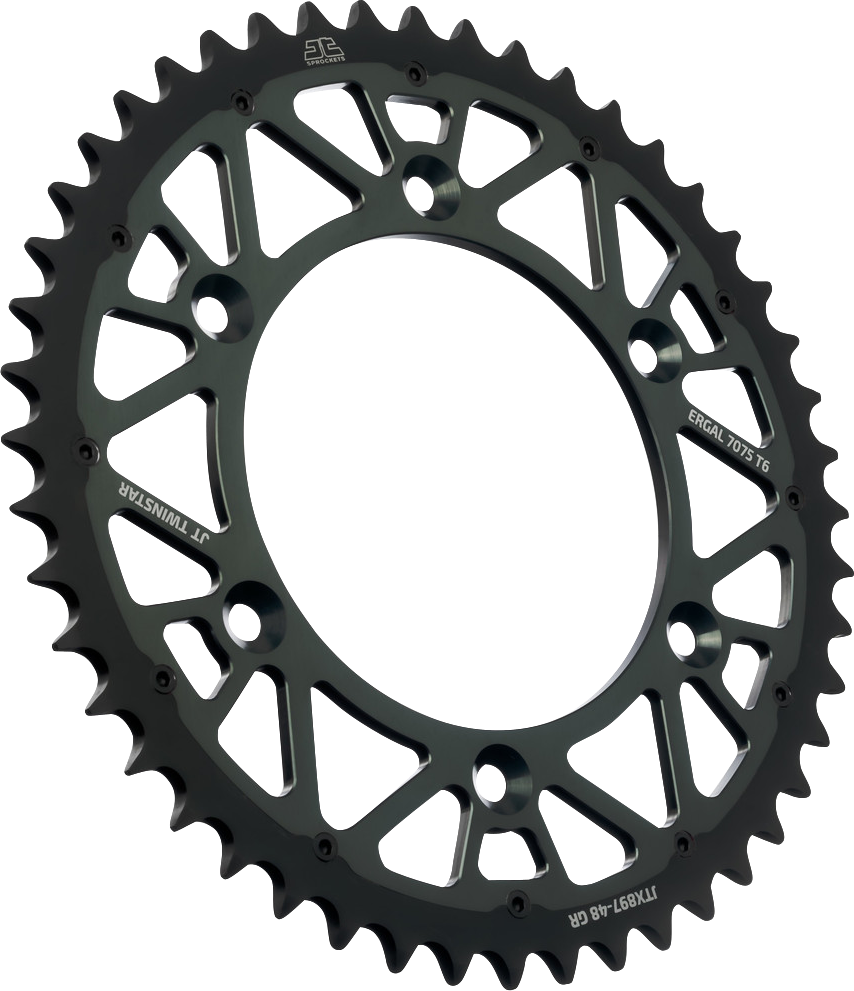 JT SPROCKETS Steel Rear Sprocket - Graphite - 48 Tooth JTX897.48GR by JT Rear Sprockets   Steel Type