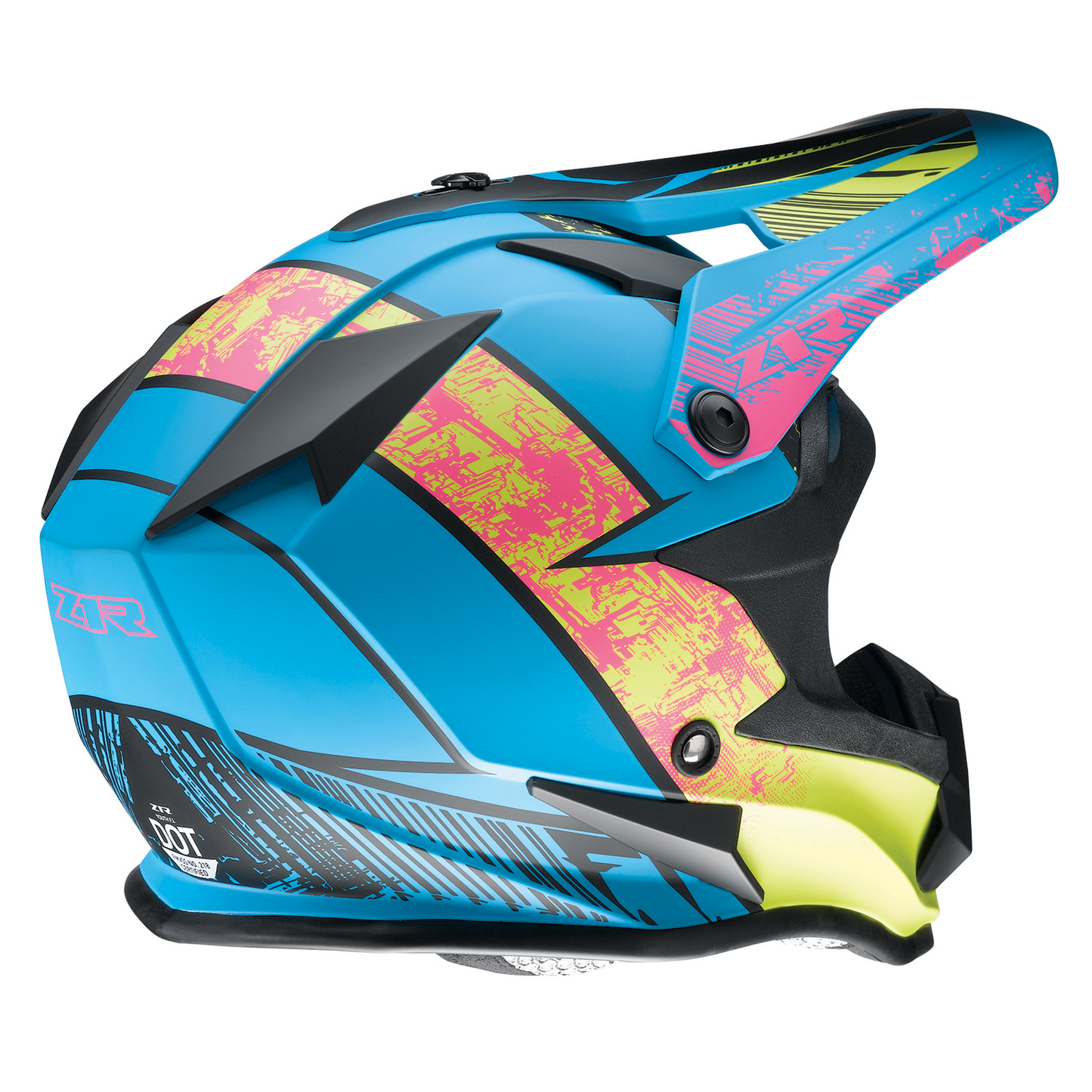 Z1R Youth F.I. Helmet - Fractal - MIPS? - Matte Blue/Hi-Viz - Small 0111-1514