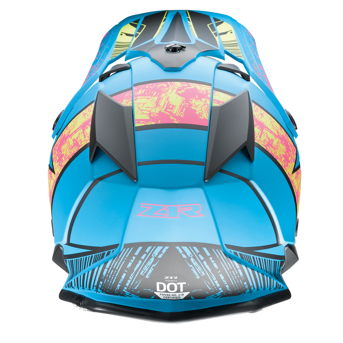 Z1R Youth F.I. Helmet - Fractal - MIPS? - Matte Blue/Hi-Viz - Small 0111-1514