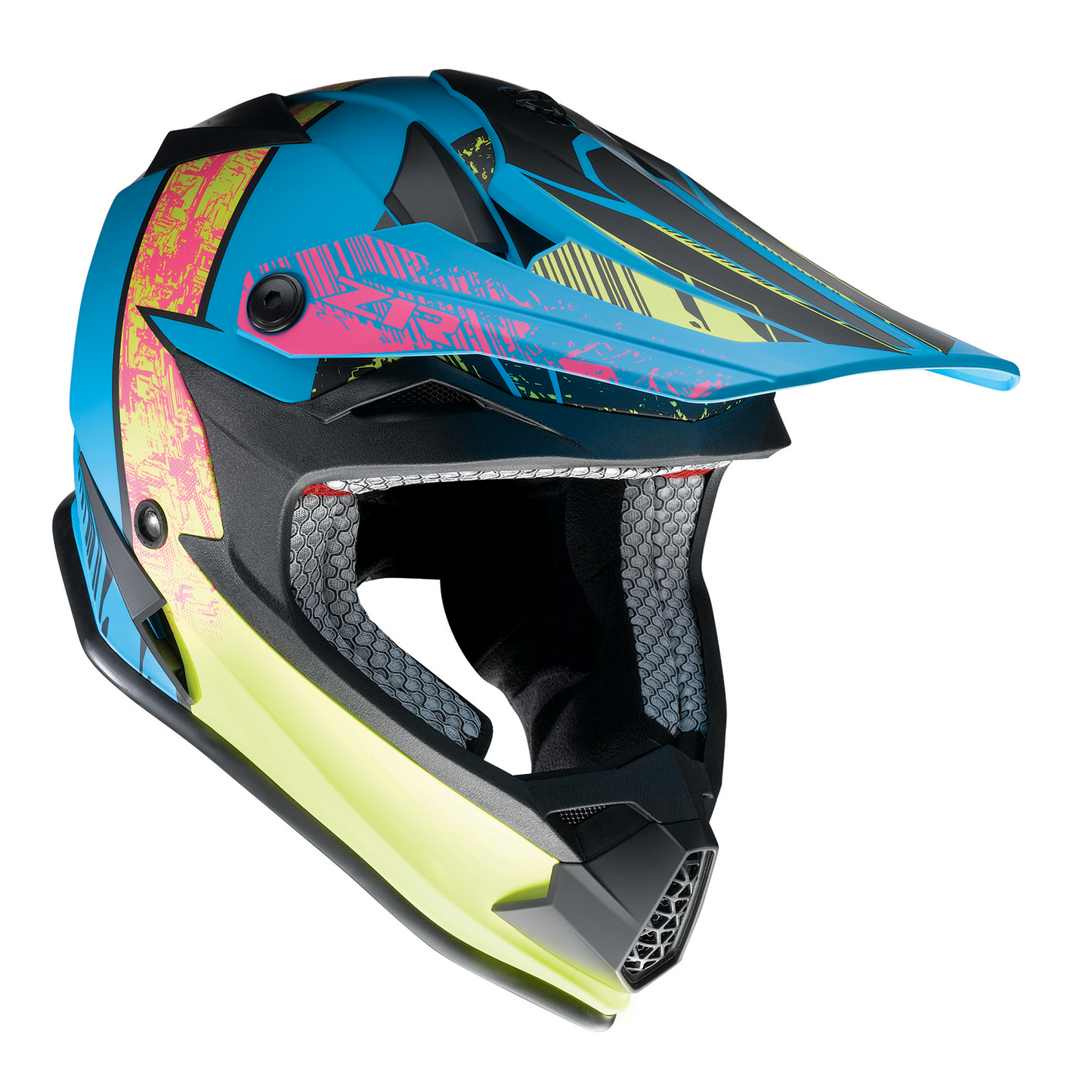 Z1R Youth F.I. Helmet - Fractal - MIPS? - Matte Blue/Hi-Viz - Small 0111-1514