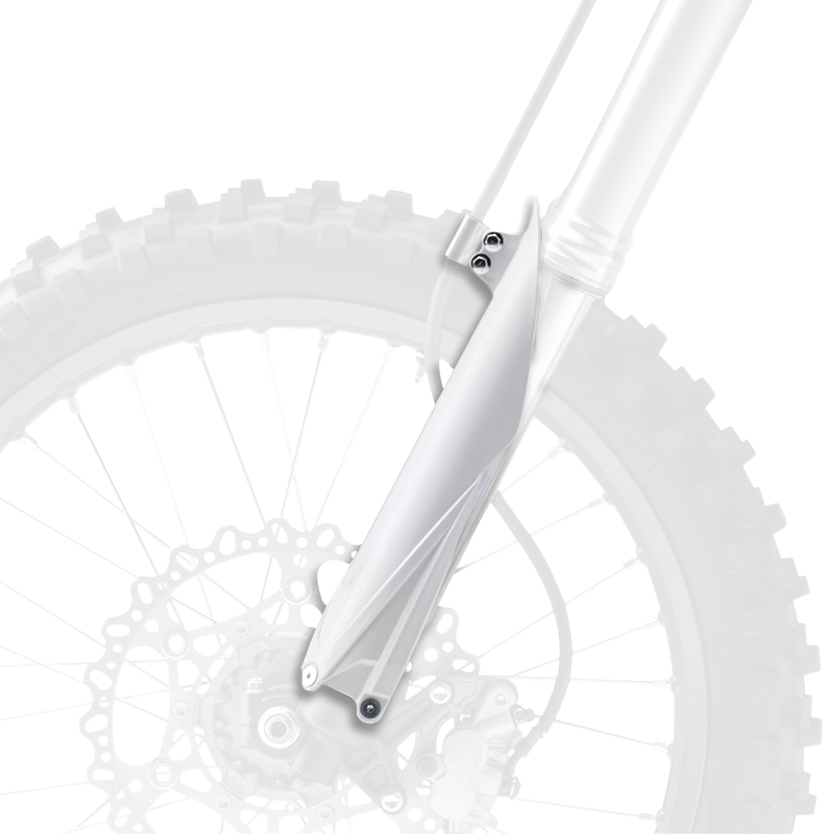 POLISPORT Fork Guard Cover - White 8352000001