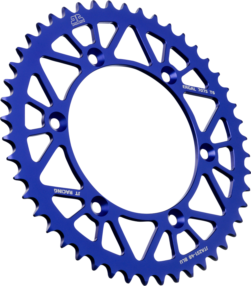 JT SPROCKETS Rear Sprocket - Blue - 48 Tooth - Yamaha JTA251.48BLU by JT Rear Sprockets   Aluminum/Alloy