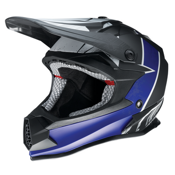 Z1R Youth F.I. Helmet - Fractal - MIPS? - Matte Black/Blue - Small 0111-1511