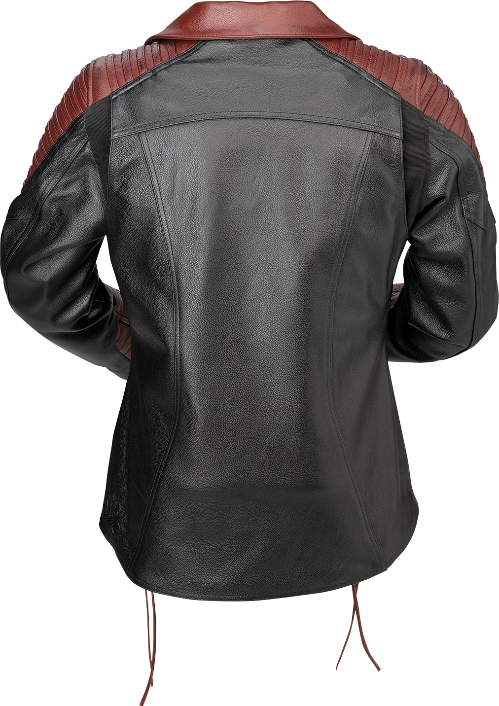 Z1R Women's Combiner Leather Jacket - Black/Red - 3W 2813-1016